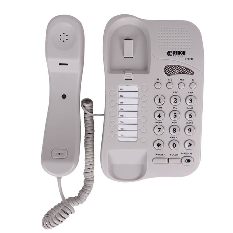 โทรศัพท์บ้าน โทรศัพท์สำนักงาน  REACH รุ่น DT-2000 LIGHT GREY_3
